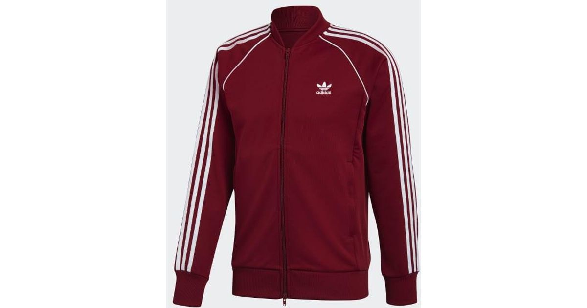 adidas sst track jacket burgundy