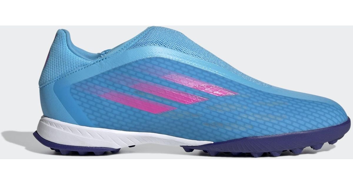 adidas Rubber X Speedflow.3 Laceless Turf Boots in Blue - Lyst