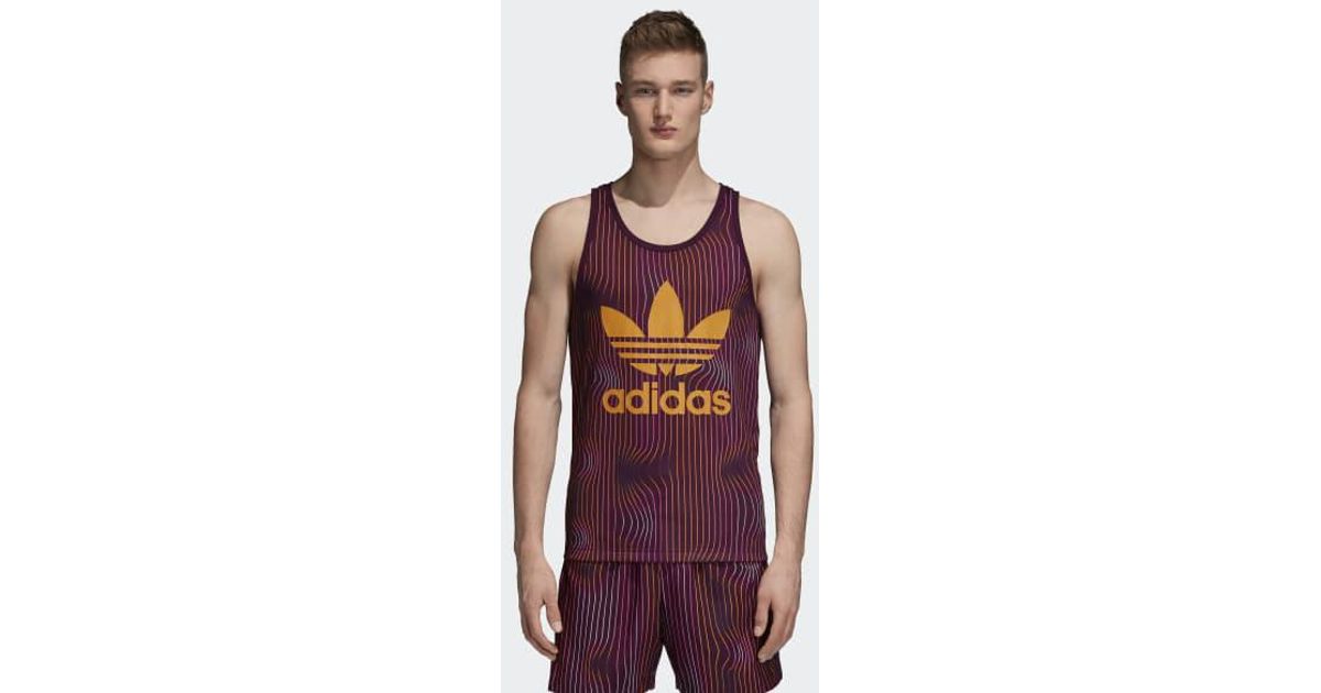 adidas warped stripes tank top