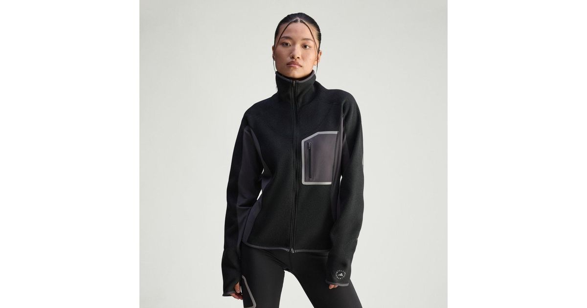 adidas By Stella Mccartney Climawarm Running Full-Zip Midlayer in Black ...