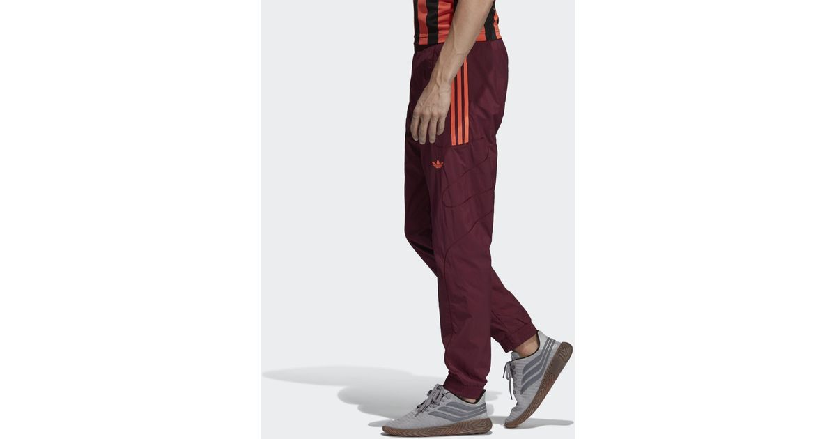 adidas burgundy tracksuit bottoms