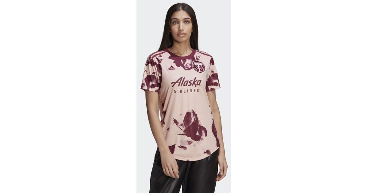 adidas Synthetic Portland Timbers 22/23 Away Jersey in Pink Lyst