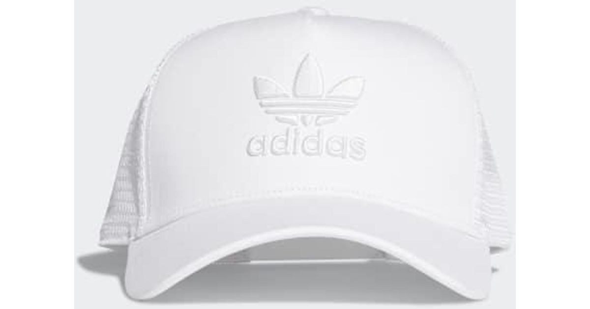 adidas trucker cap white