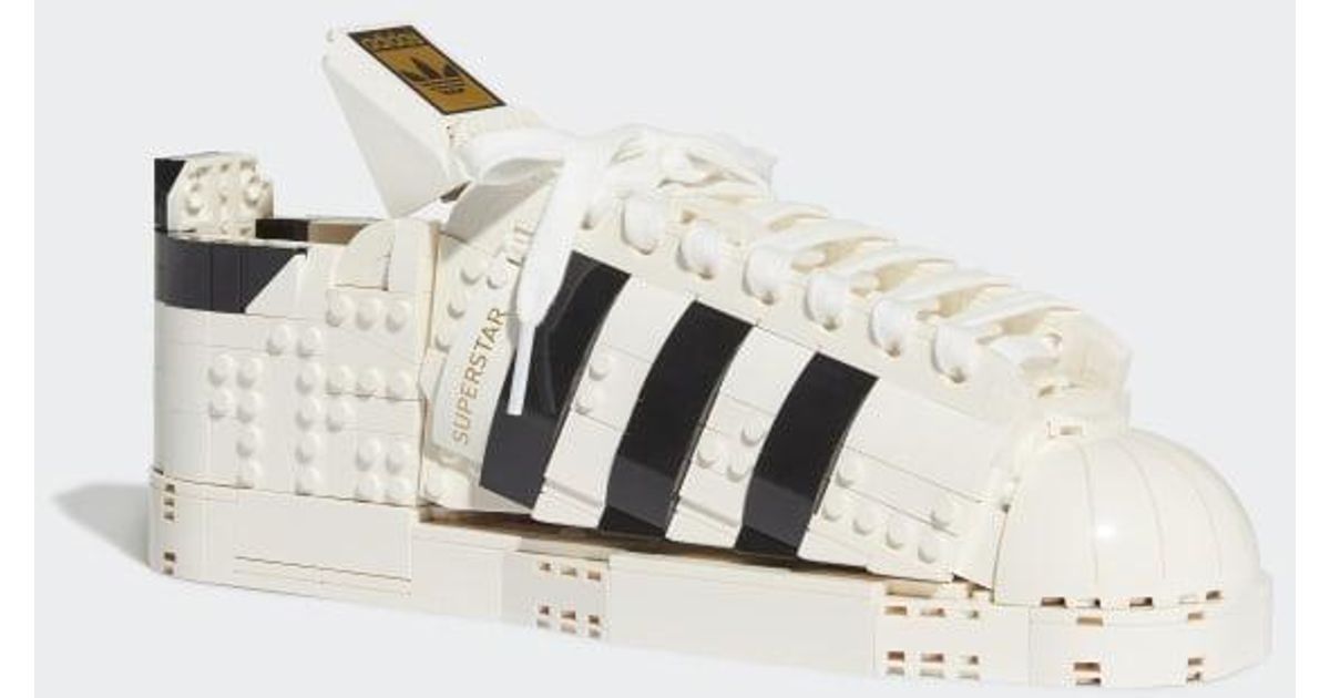 adidas Lace LegoÂ® Originals Superstar Shoe in White - Lyst