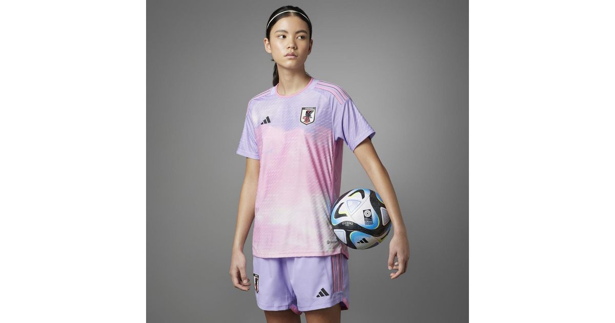 Camiseta adidas 2a Japón mujer WWC 2023 rosa y lila