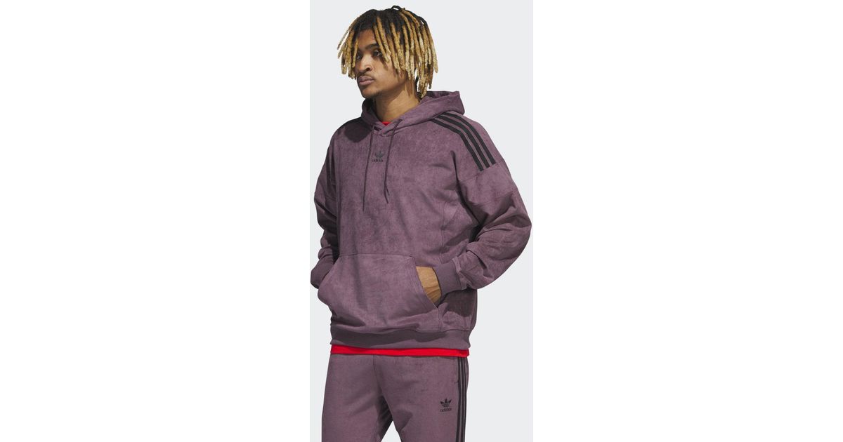 adidas Originals Adicolor Classics Plush Hoodie in het Paars voor