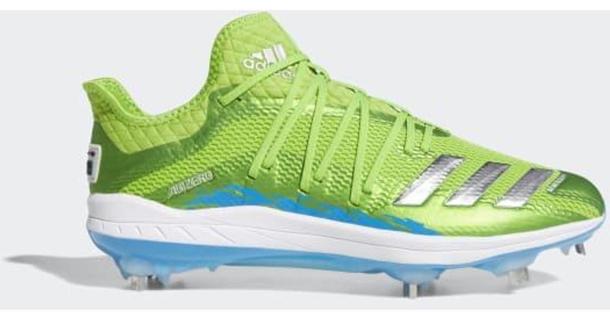 neon green adidas baseball cleats