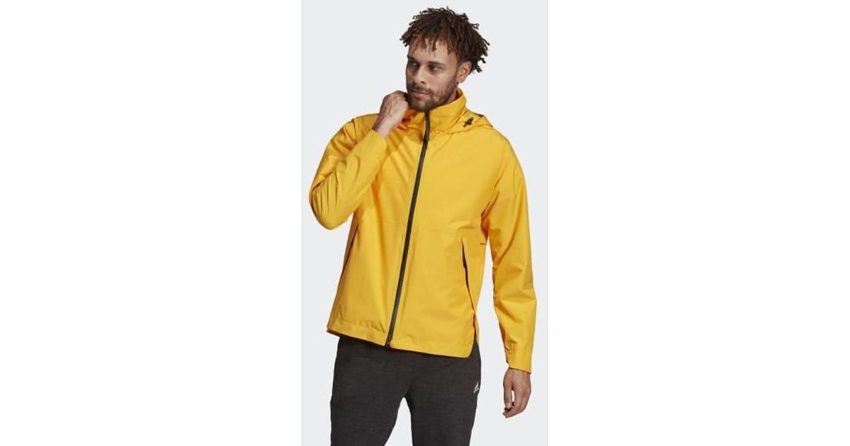 adidas yellow rain jacket