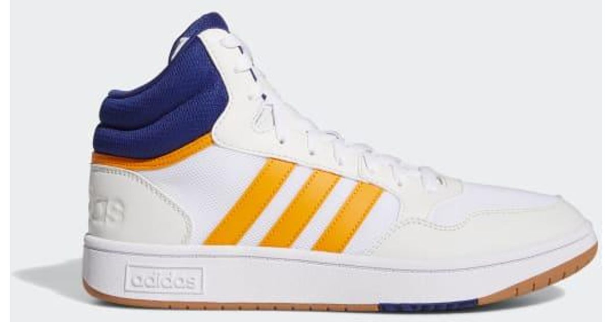 adidas Synthetic Hoops 3.0 Mid Shoes in White for Men | Lyst
