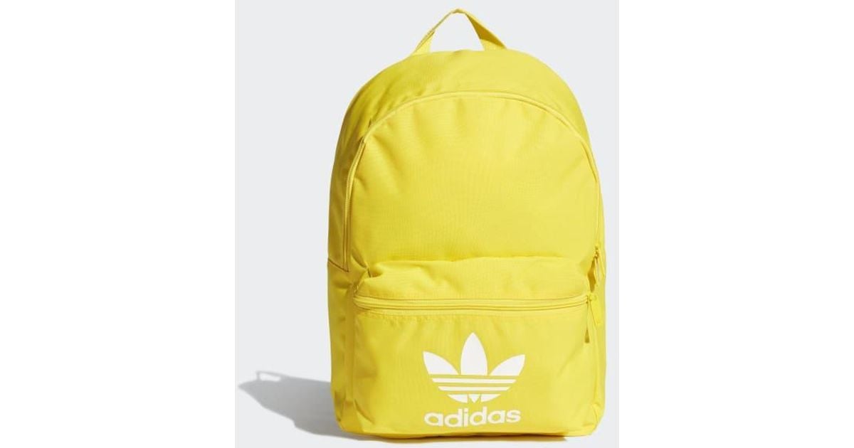 adidas classic backpack yellow