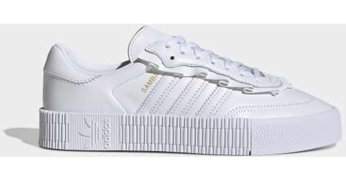 adidas white samba rose