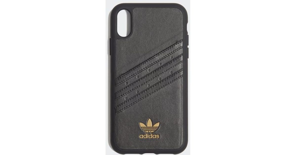 Adidas Leather Puprem Molded Case Iphone Xr In Black Lyst