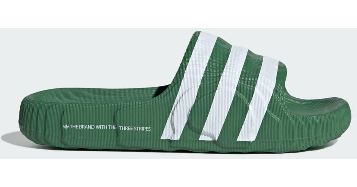 adilette green white