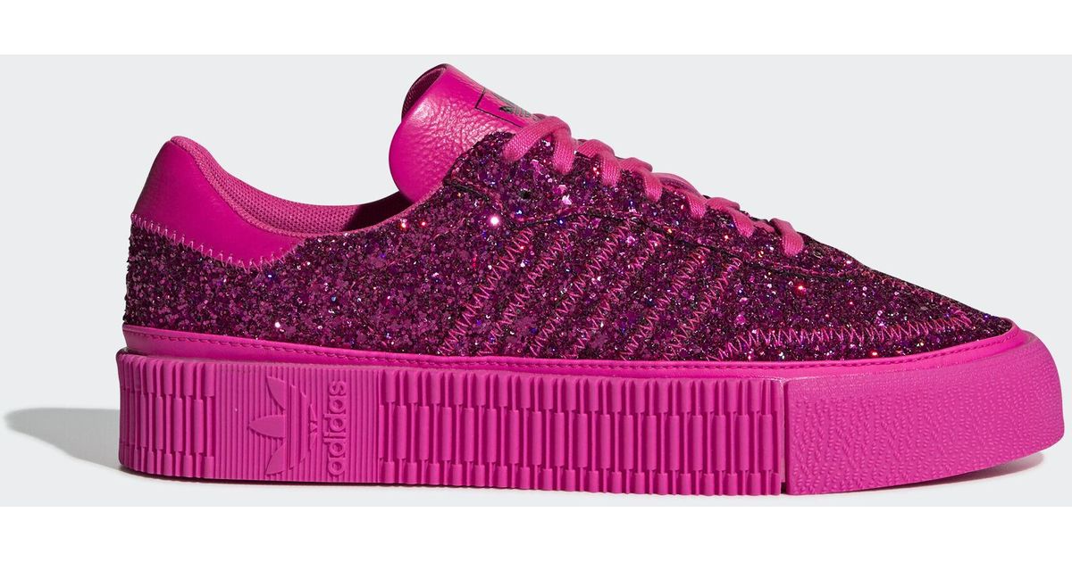 adidas sambarose pink glitter