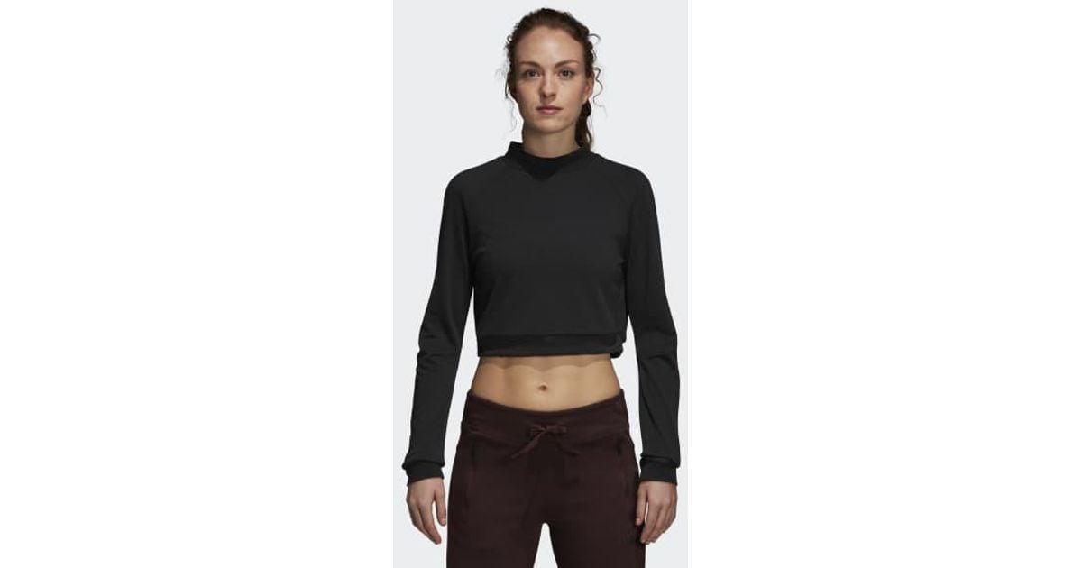 adidas Synthetic Id Cropped Tee in 