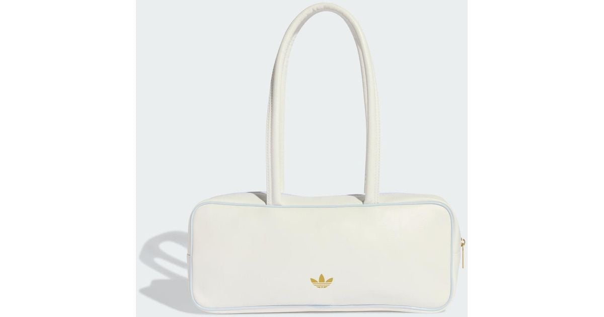 adidas Adicolor Elongated Airliner Bag in White | Lyst UK