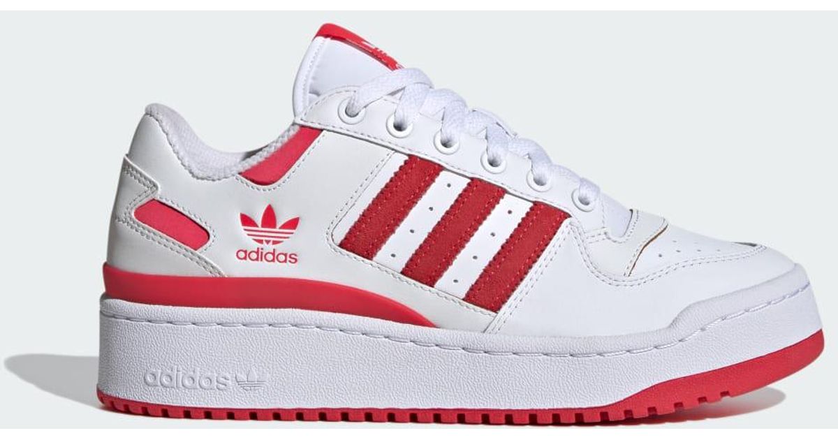 adidas Forum Bold Stripes Schoenen in het Rood | Lyst NL