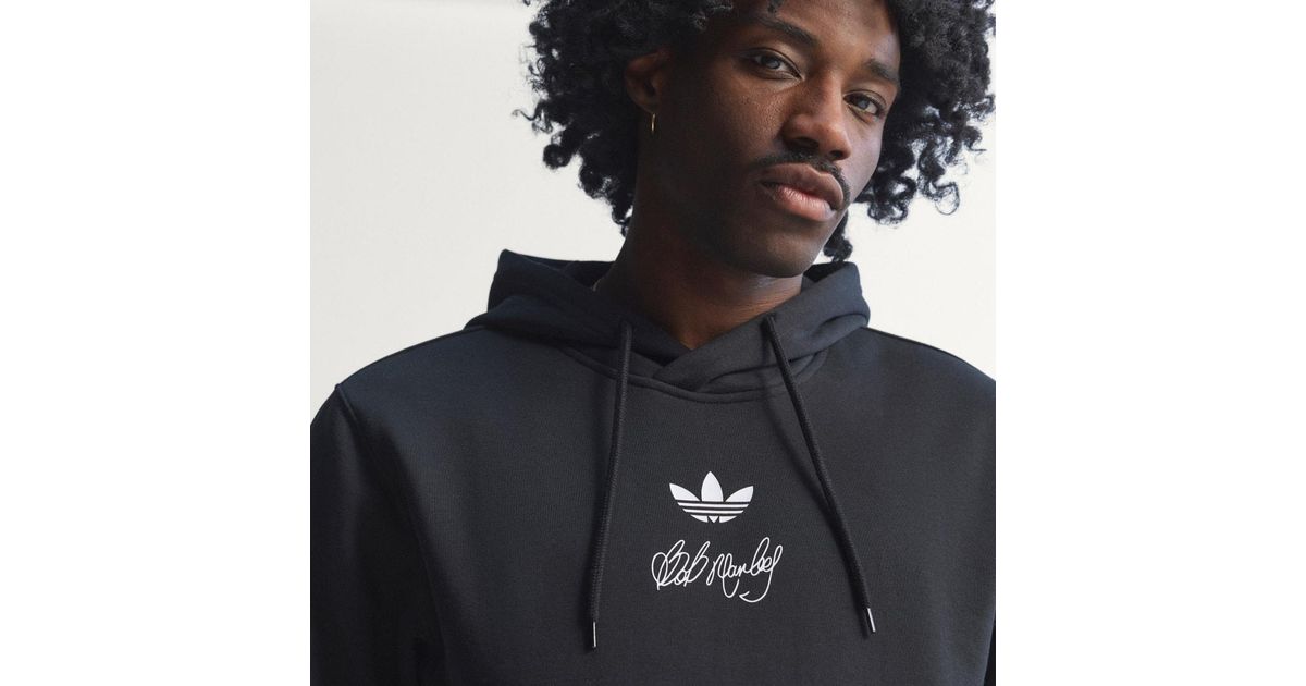 adidas Bob Marley Originals Hoodie in Black for Men | Lyst UK