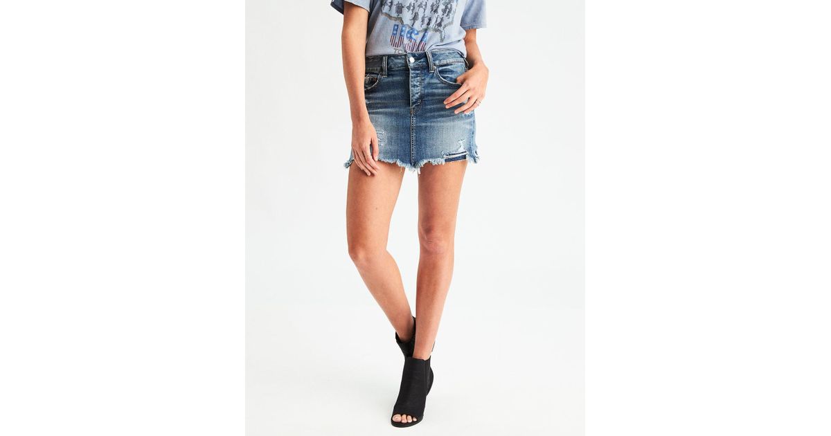 american eagle denim skirt