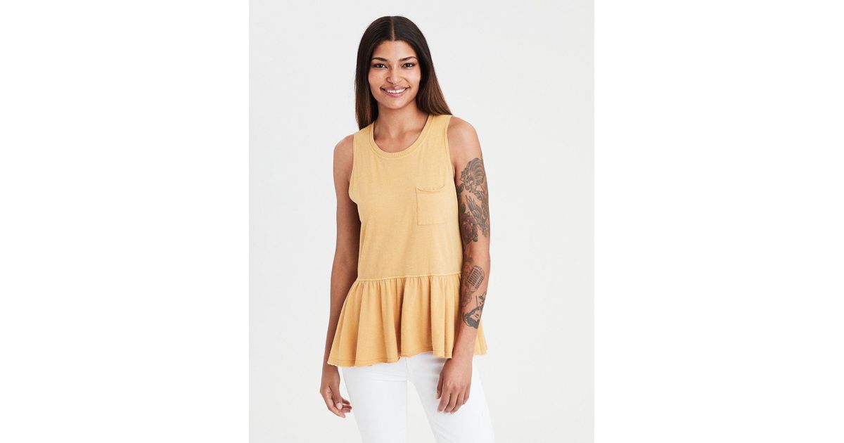 american eagle peplum tank
