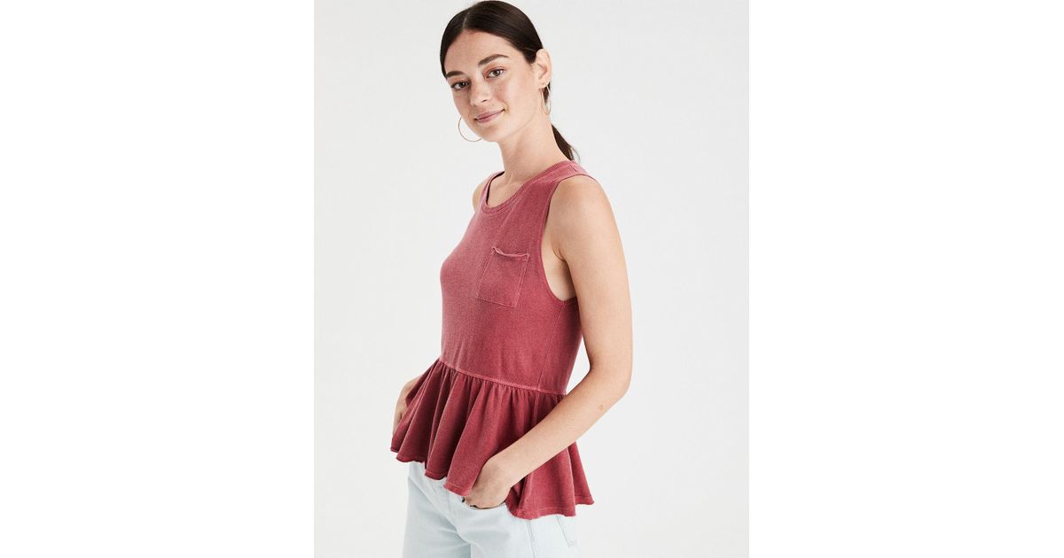 american eagle peplum top