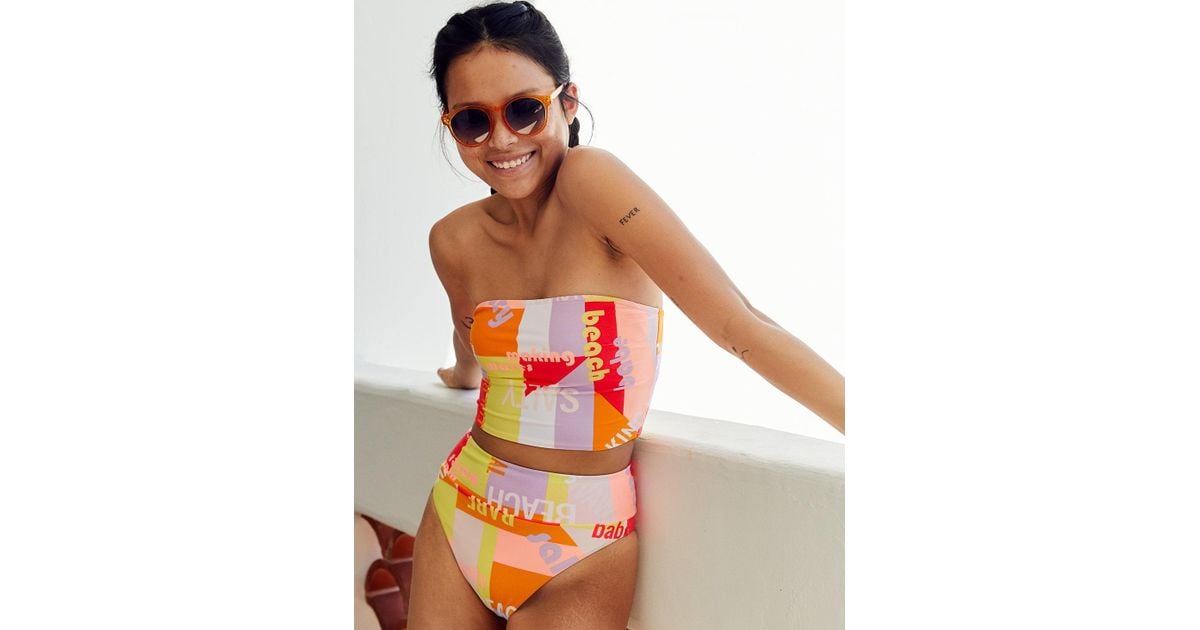 longline bandeau bikini top