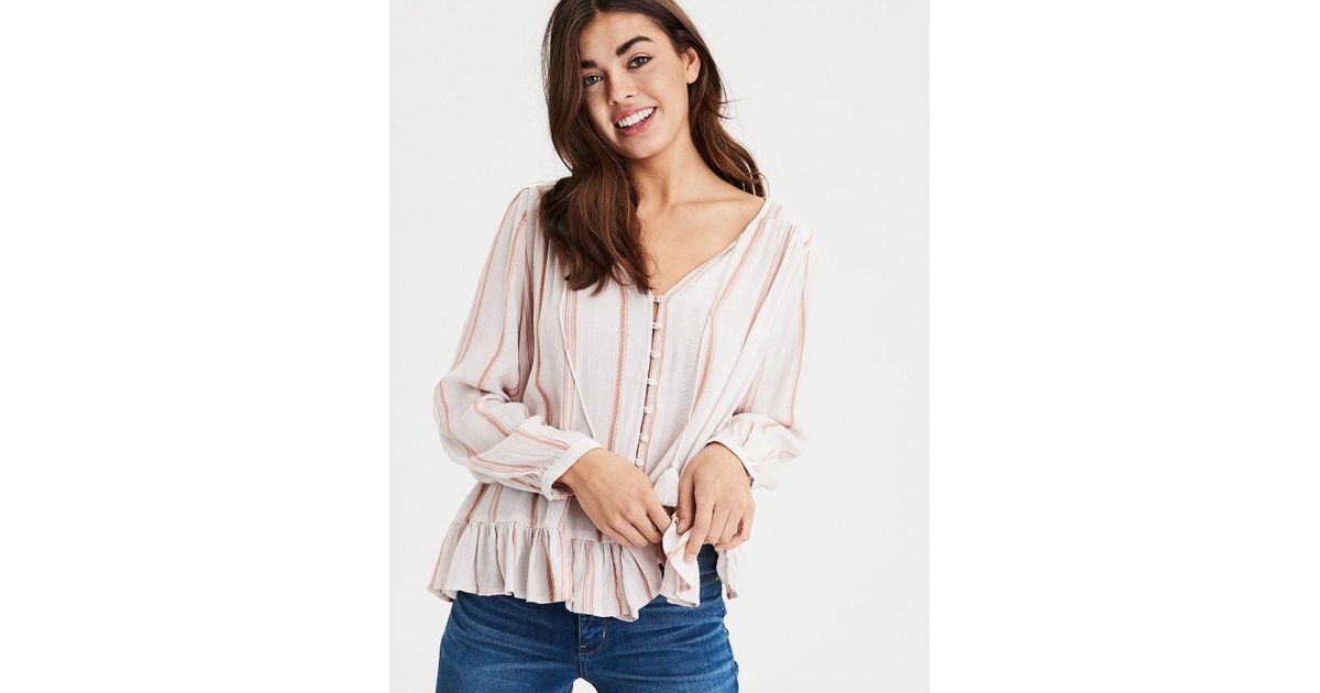american eagle peasant top