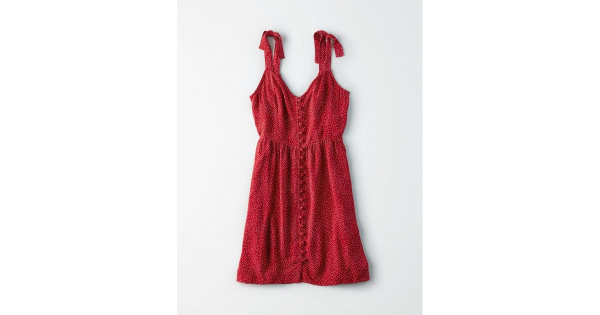button through shift dress