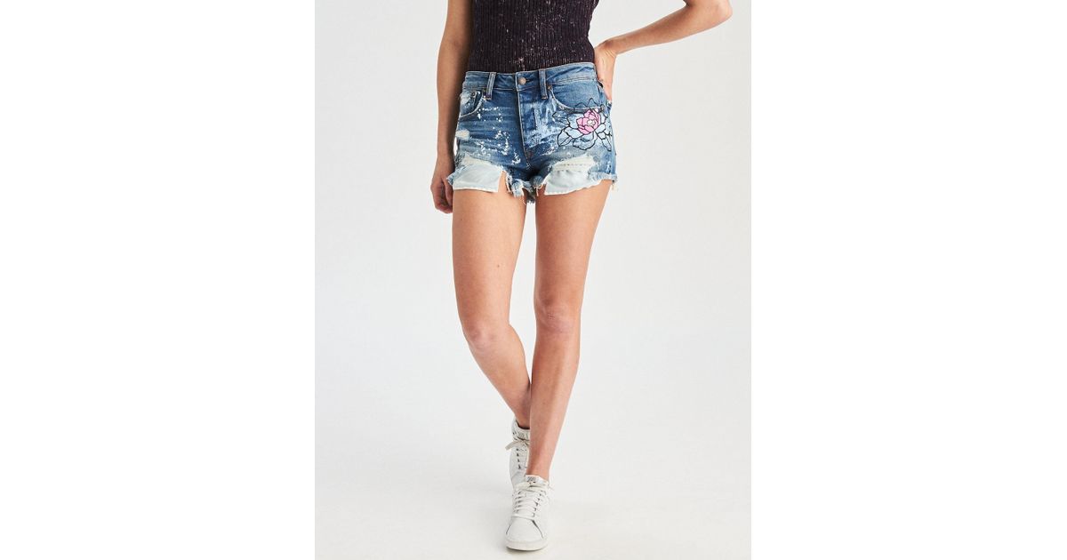 american eagle vintage high rise festival shorts