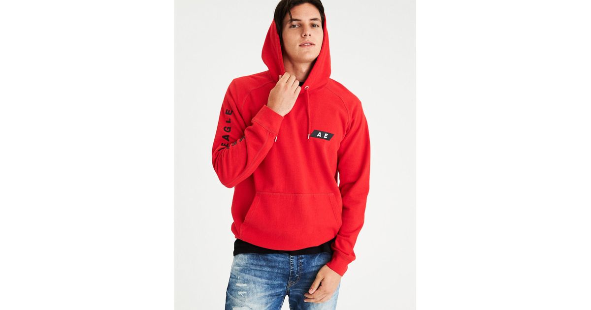 american eagle red sweatshirt