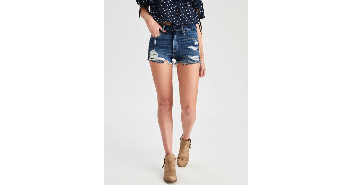 american eagle hi rise shortie