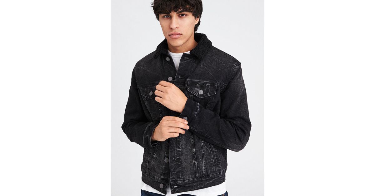 ae sherpa lined jean jacket