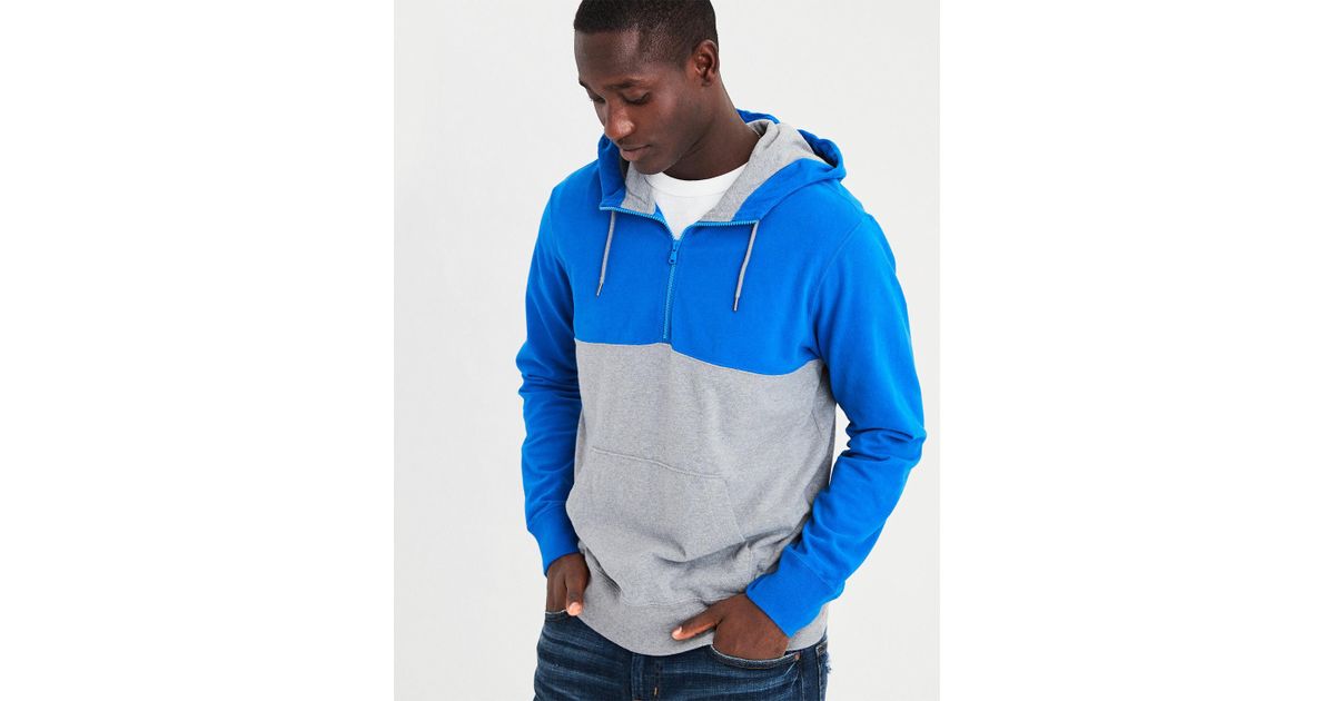 ae colorblock half zip sweatshirt