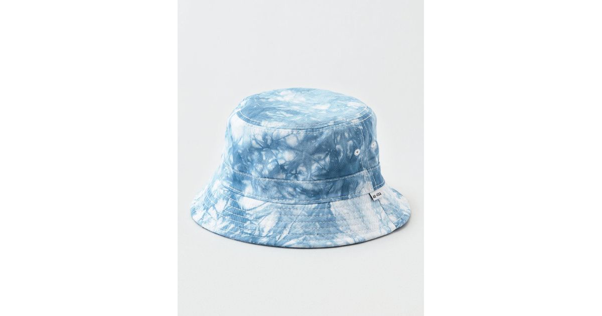blue tie dye bucket hat