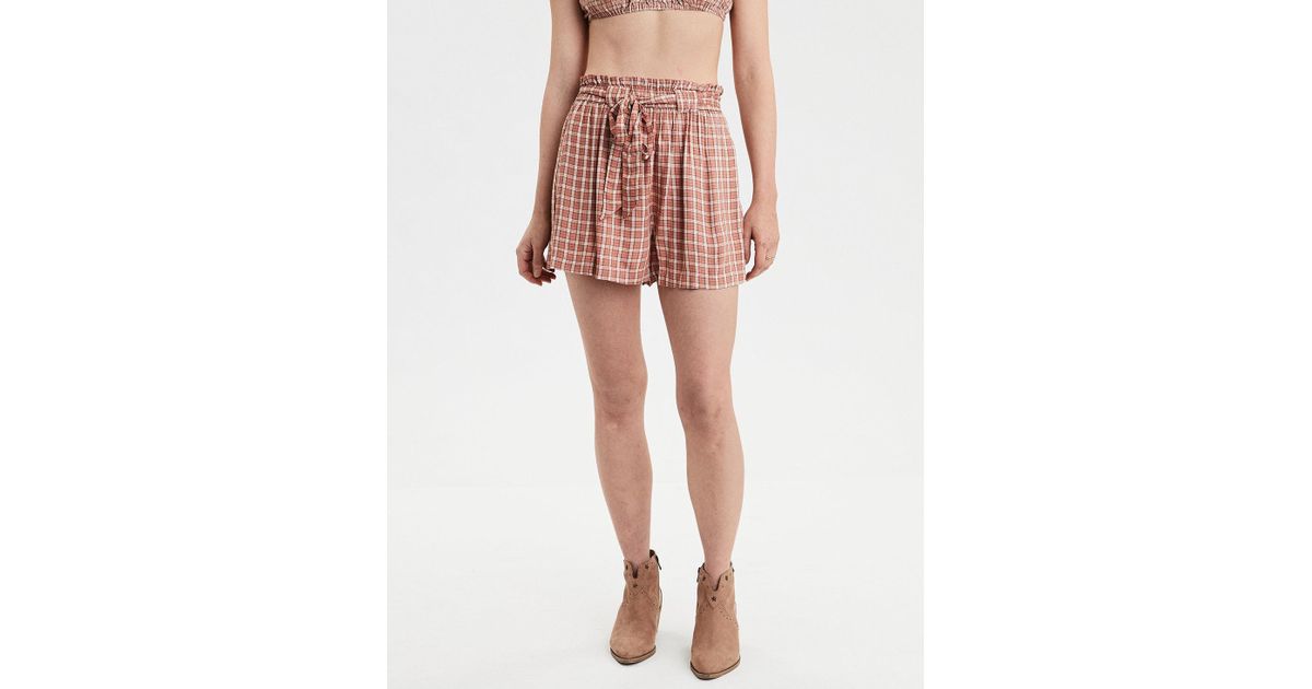 blush paper bag shorts