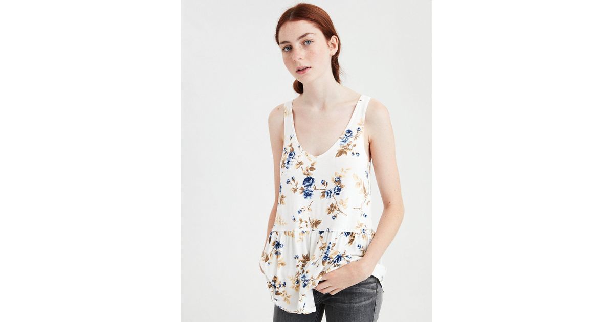 american eagle peplum tank