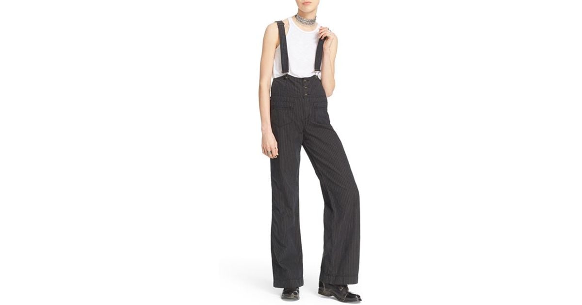 black flare overalls