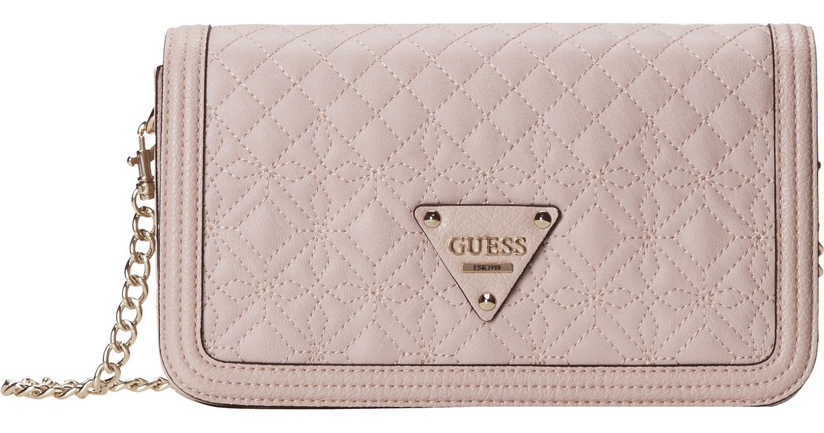 light pink guess wallet