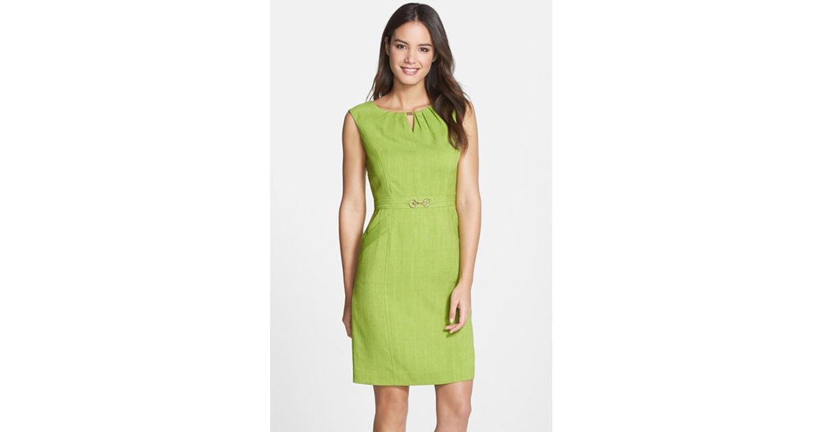 lime green sheath dress