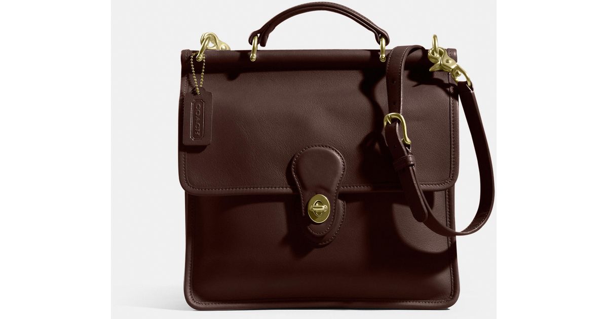 COACH Willis Bag In Leather in Mahogany (Brown) - Lyst