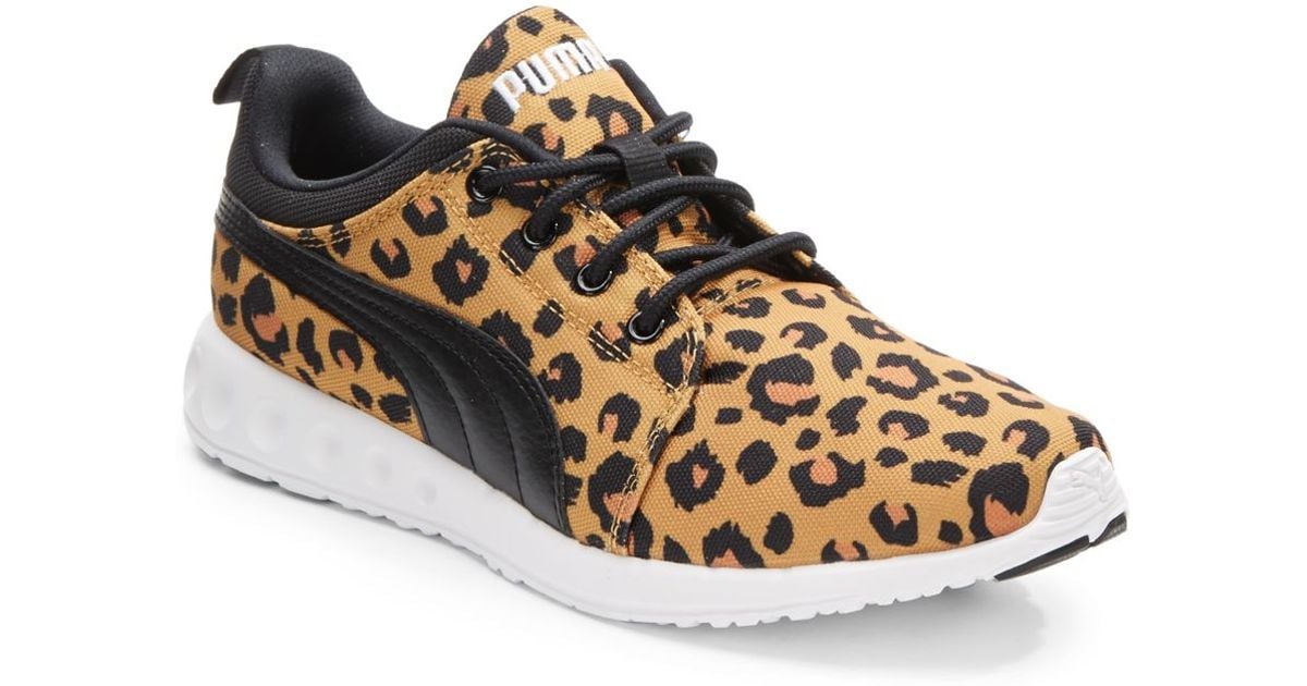 puma leopard print trainers