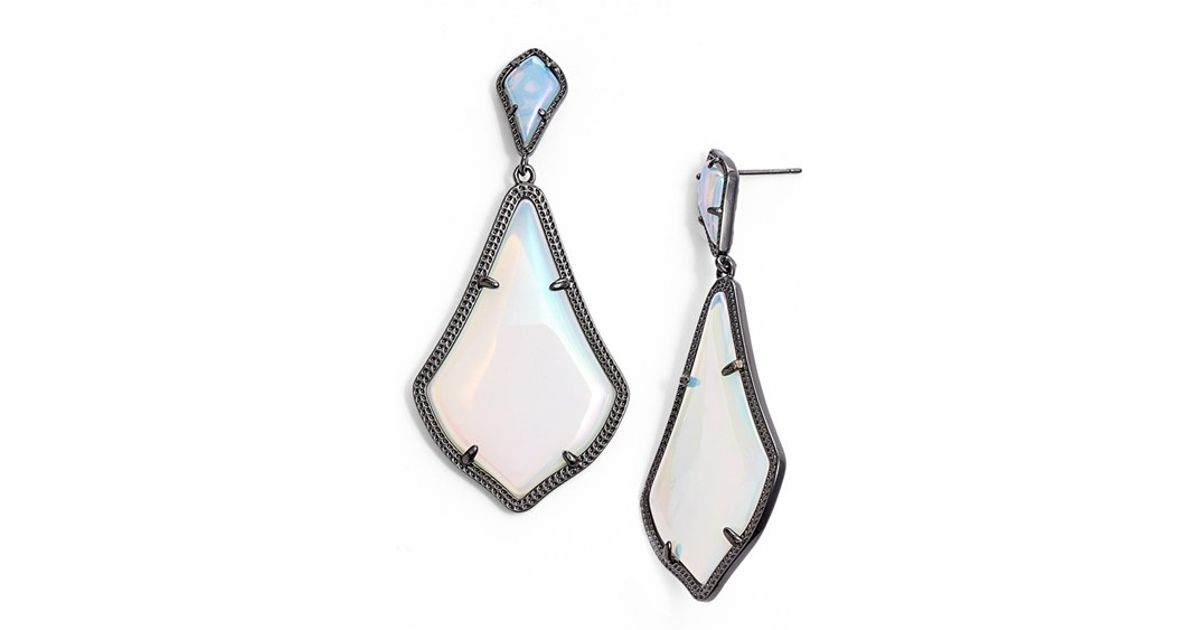 gunmetal kendra scott earrings
