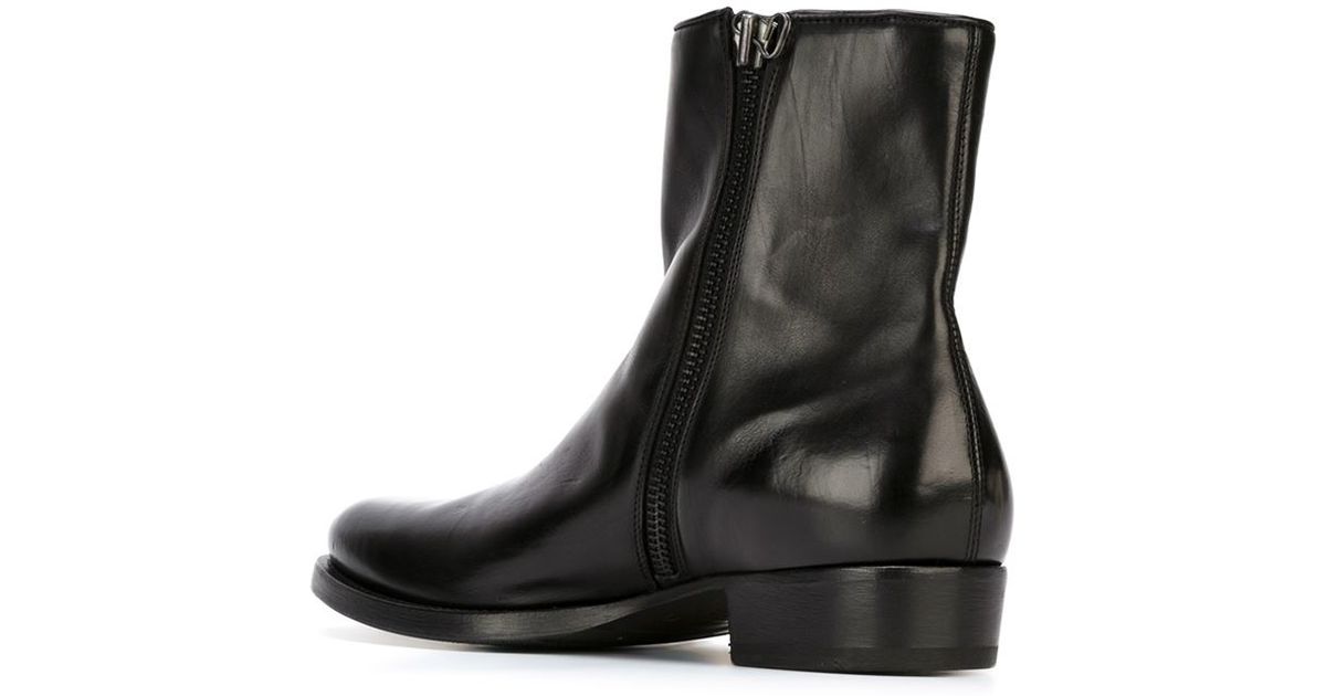 black side zip ankle boots
