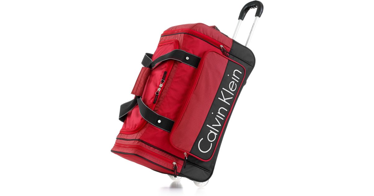 calvin klein rolling duffel bag