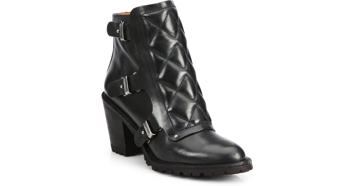 marc jacobs patent leather ankle boots