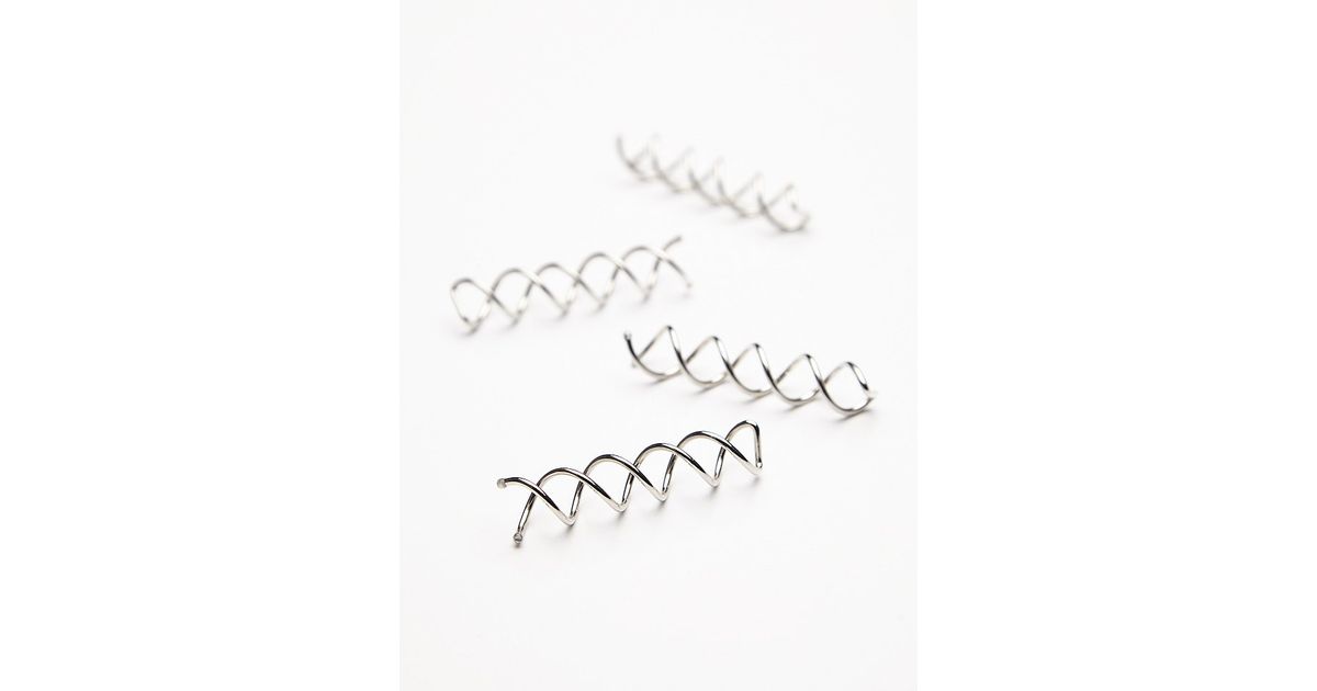 Free People Womens Corkscrew Hair Pins In Silver Black Lyst