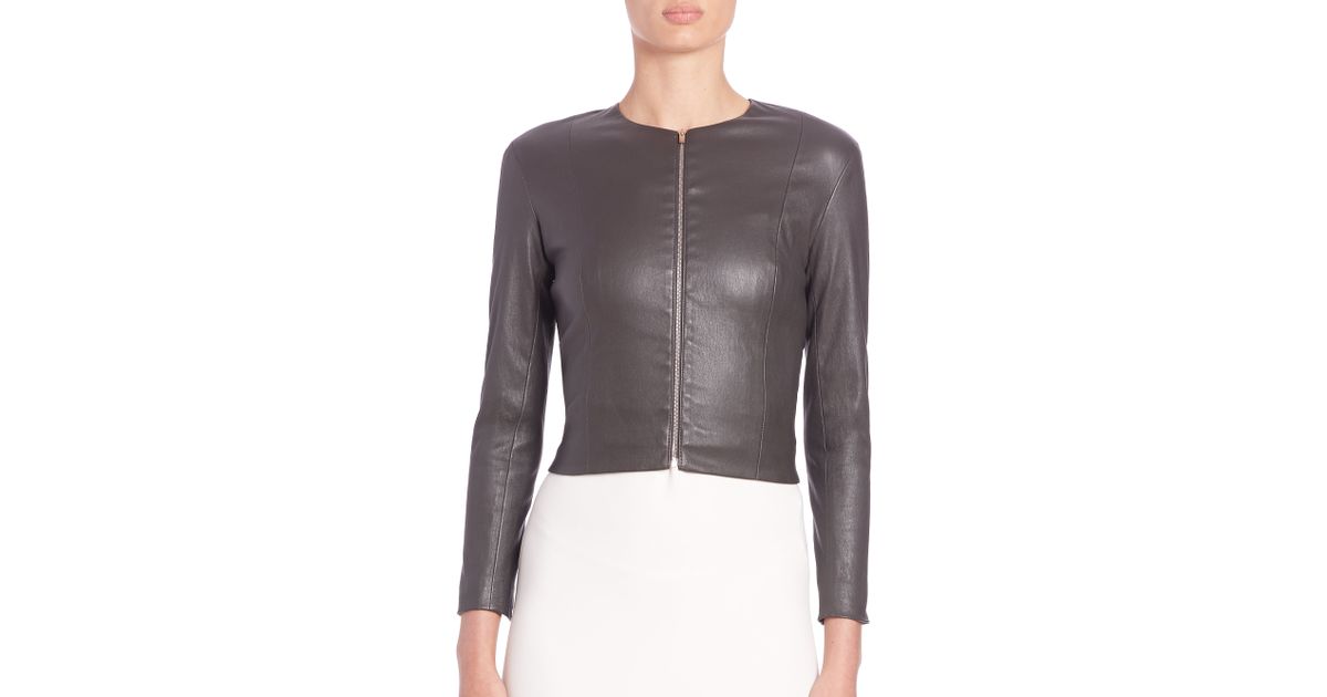 The Row Metallic Stanta Bonded Leather Jacket