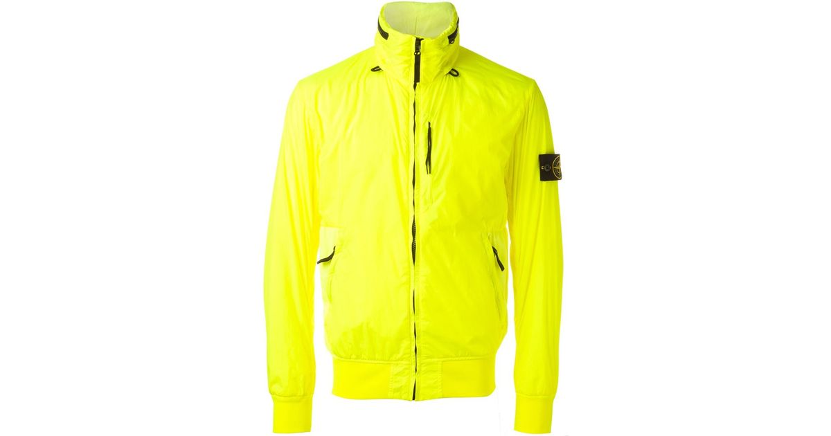 Stone Island Cotton Windbreaker Jacket in Yellow & Orange (Yellow) for Men  - Lyst