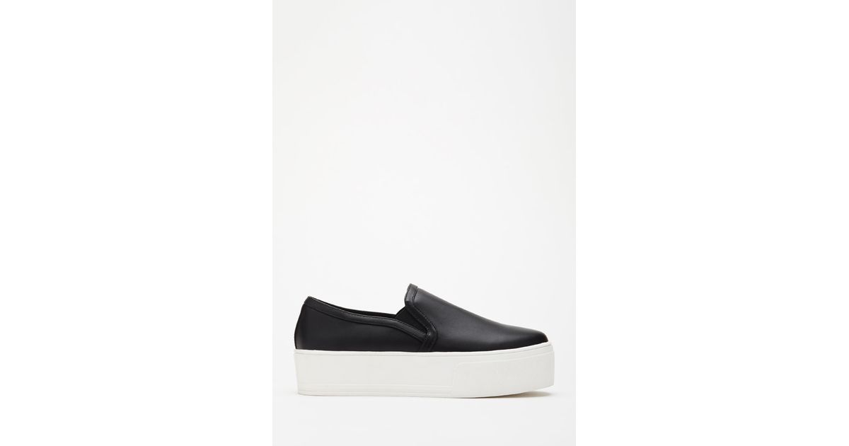 platform slip ons black