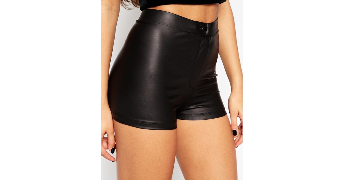 high waisted stretch shorts